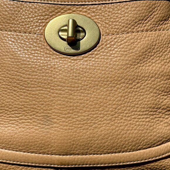 Coach Ergo Legacy XL Tote Camel Tan HTF 2007 Stripe Lining Hang Tag 11640 EUC - Picture 14 of 16